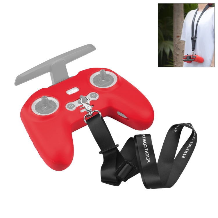 PULUZ 適用於DJI FPV Combo遙控器硅膠套 帶掛繩  , For DJI FPV Combo Remote Control with Neck Strap