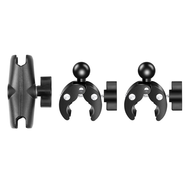 PULUZ 適用於GoPro 運動相機摩托車/自行車雙頭大力夾車把支架