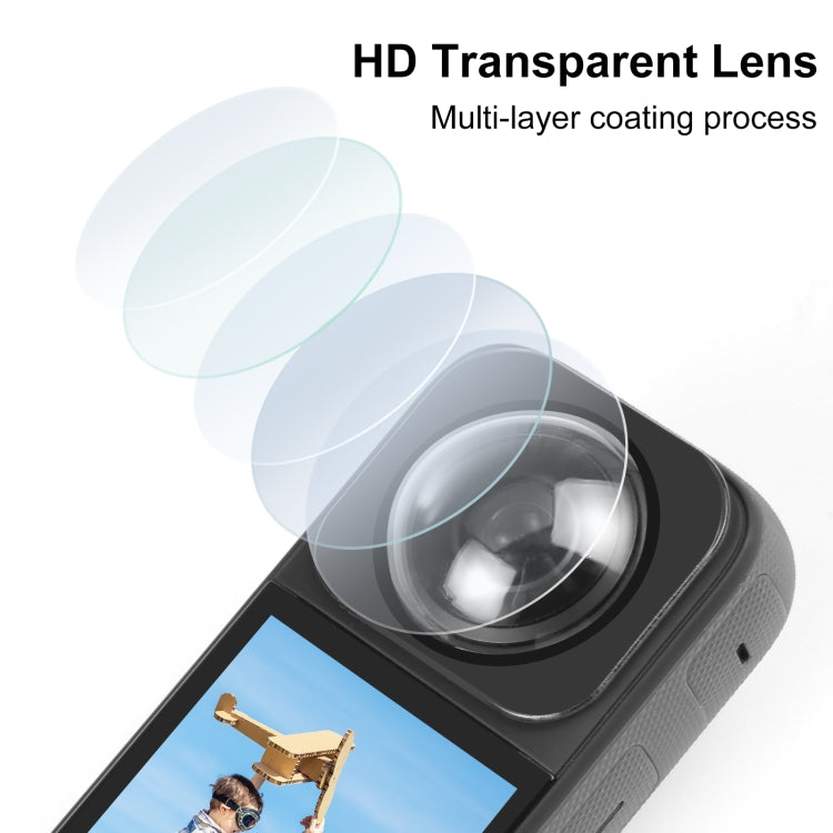 適用於 Insta360 X3 PULUZ 升級光學玻璃粘貼式保護鏡保護罩