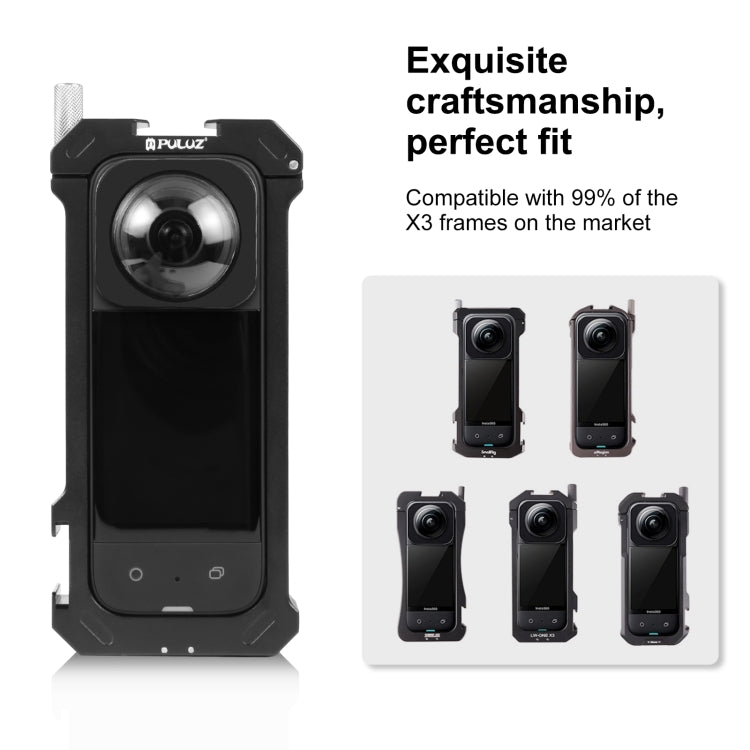 適用於 Insta360 X3 PULUZ 升級光學玻璃粘貼式保護鏡保護罩