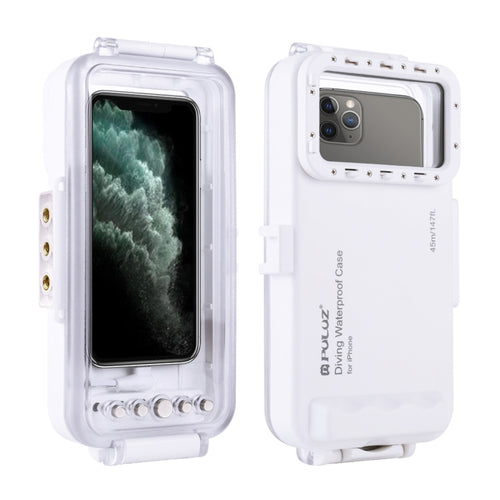 PULUZ 適用於蘋果 iPhone 系列iOS 13.0以上版本 潜水防水殼 PC+ABS保護殼 45米防水 , Universal Case for iPhone(iOS 13.0 or Above Version)