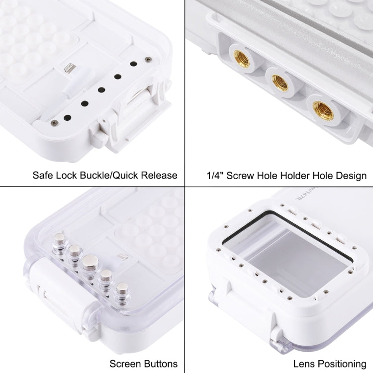 PULUZ 適用於蘋果 iPhone 系列iOS 13.0以上版本 潜水防水殼 PC+ABS保護殼 45米防水 , Universal Case for iPhone(iOS 13.0 or Above Version)