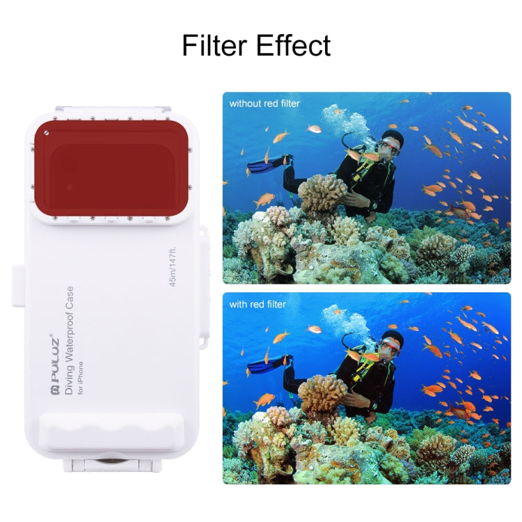 PULUZ 適用於蘋果 iPhone 系列iOS 13.0以上版本 潜水防水殼 PC+ABS保護殼 45米防水 , Universal Case for iPhone(iOS 13.0 or Above Version)