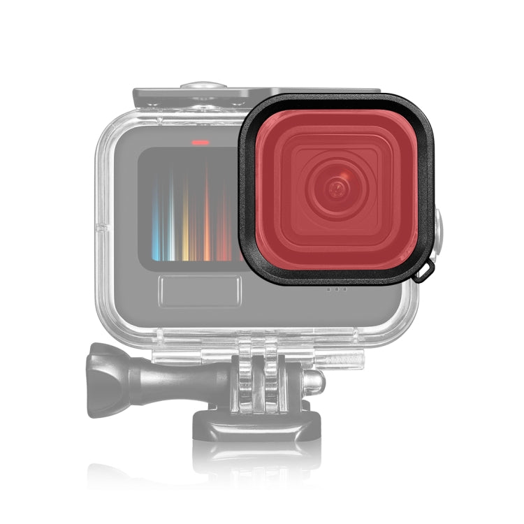 PULUZ Square Housing Diving Color Lens Filter For GoPro HERO13 Black /12 Black /11 Black /10 Black /9 Black, Only for PU527 Diving Case