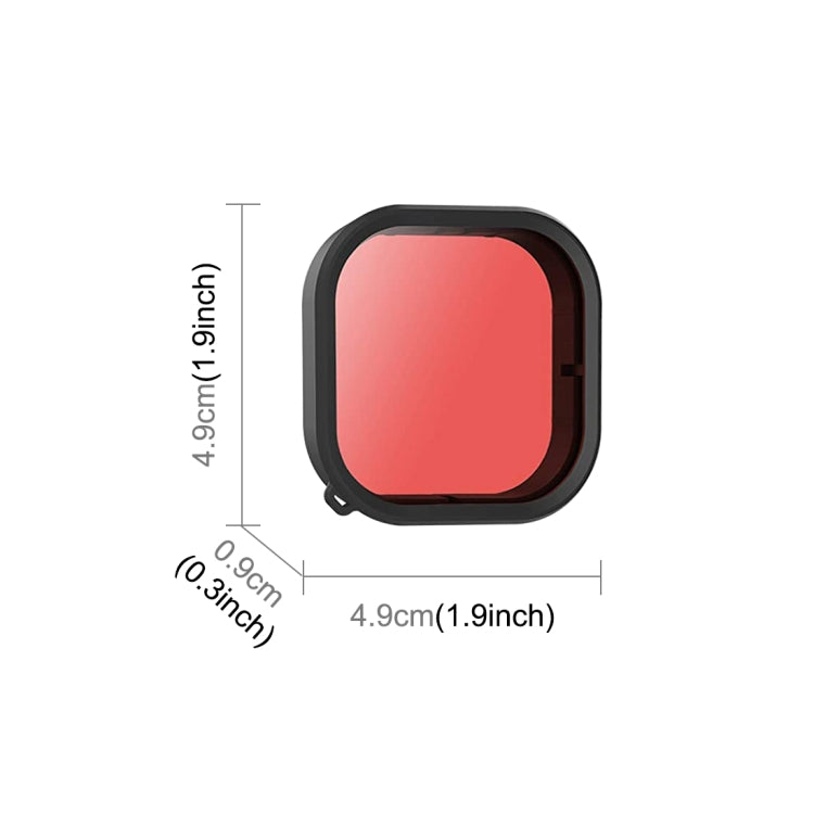 PULUZ Square Housing Diving Color Lens Filter For GoPro HERO13 Black /12 Black /11 Black /10 Black /9 Black, Only for PU527 Diving Case