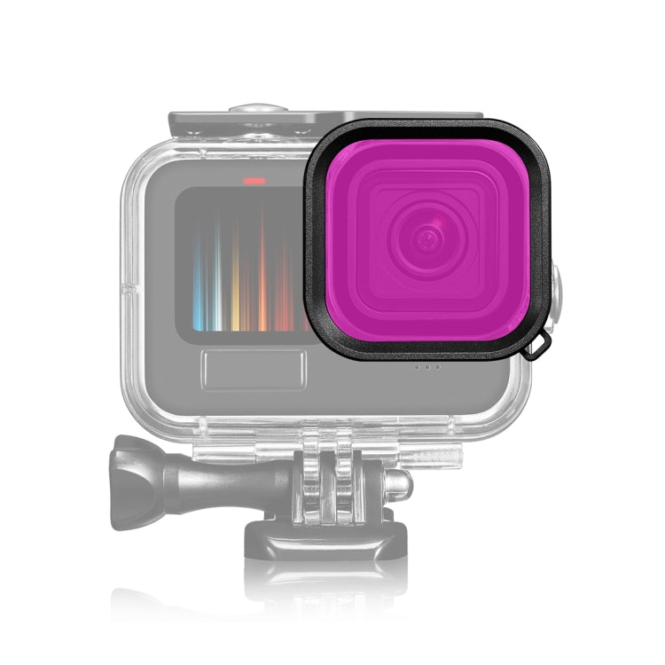 PULUZ Square Housing Diving Color Lens Filter For GoPro HERO13 Black /12 Black /11 Black /10 Black /9 Black, Only for PU527 Diving Case
