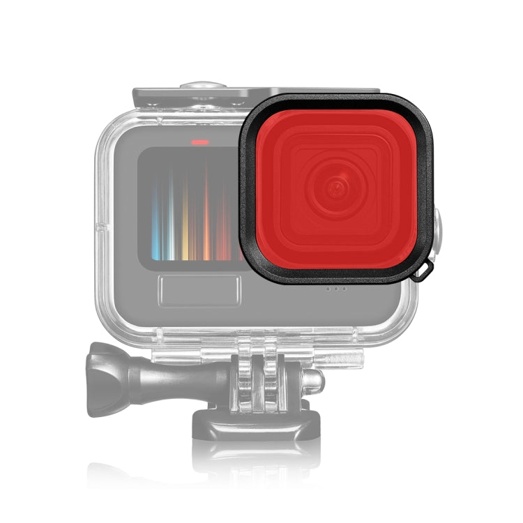 PULUZ Square Housing Diving Color Lens Filter For GoPro HERO13 Black /12 Black /11 Black /10 Black /9 Black, Only for PU527 Diving Case