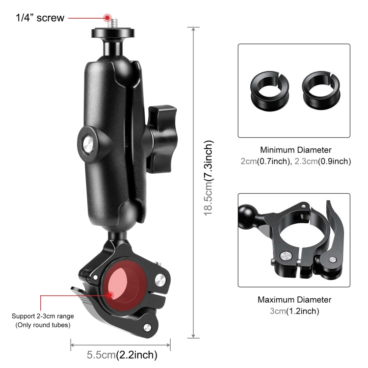 PULUZ 適用於GoPro 運動相機摩托車/自行車車把支架