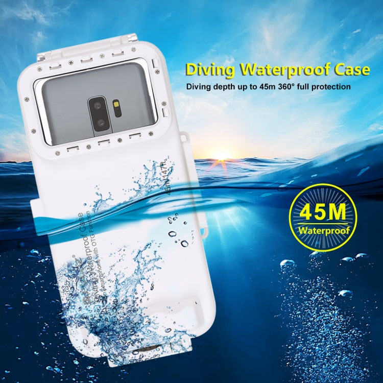 PULUZ 45m/147ft Waterproof Diving Case Photo Video Taking Underwater Housing Cover for iPhone 16 / 16 Pro / 15 / 15 Pro, Galaxy, Huawei, Xiaomi, Google Android OTG Smartphones with Type-C Port