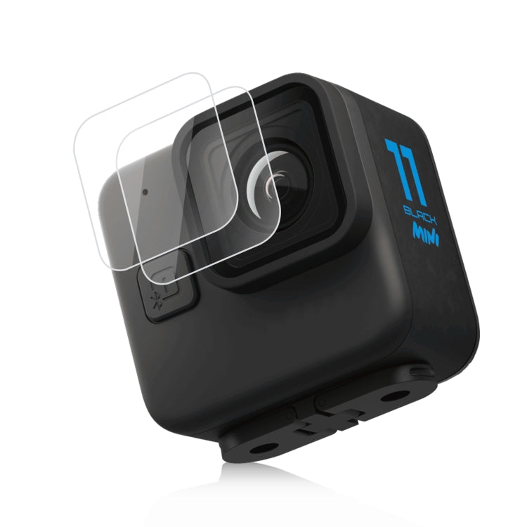 PULUZ適用於GoPro Hero11 Black Mini 2片裝  鏡頭保護膜防刮防爆鋼化膜