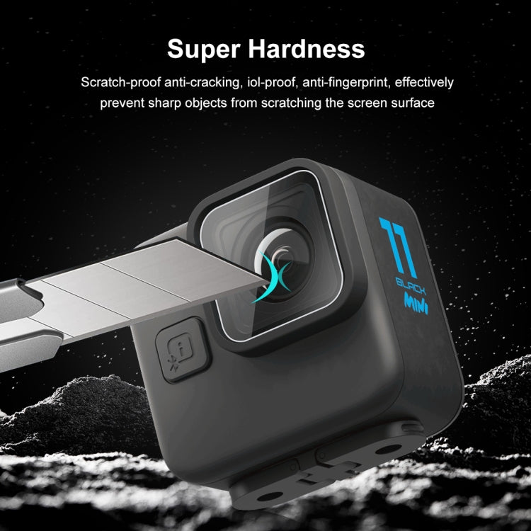 PULUZ適用於GoPro Hero11 Black Mini 2片裝  鏡頭保護膜防刮防爆鋼化膜