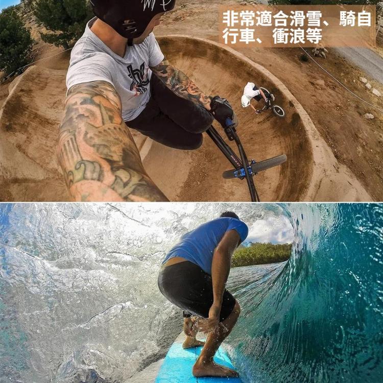 PULUZ 適用於GoPro HERO13 Black / HERO12 / HERO11 Black / HERO10 Black / HERO9 Black /8 Black / Max /7 /6 /5 /4 /3+ /3 和SJ4000無線遙控通用手腕帶, 帶魔術貼 長: 25cm
