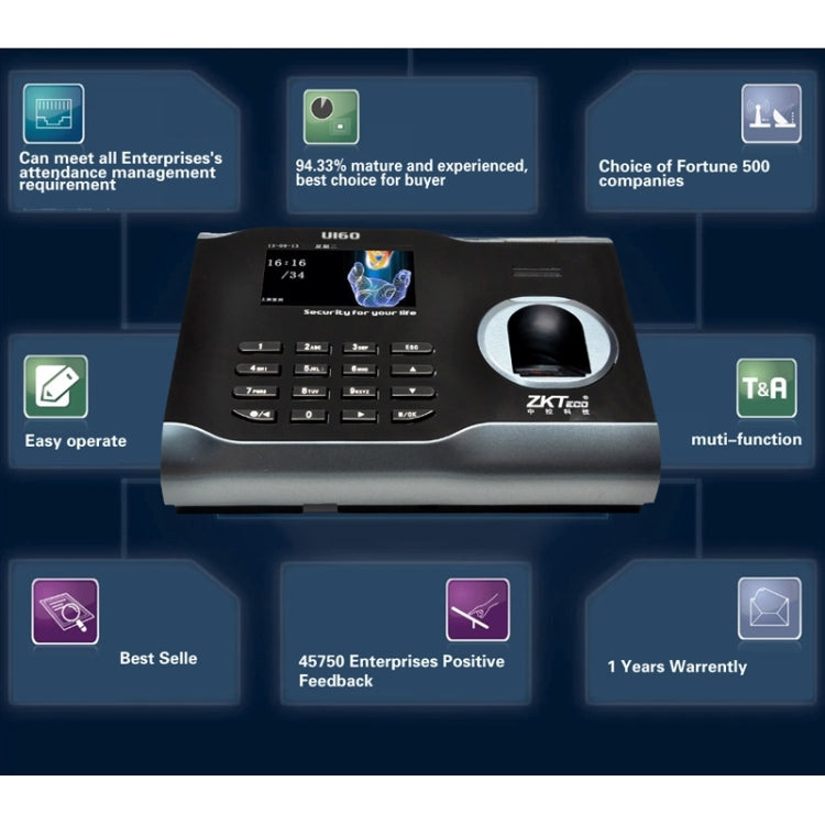 3.0寸網絡指紋考勤機 U160