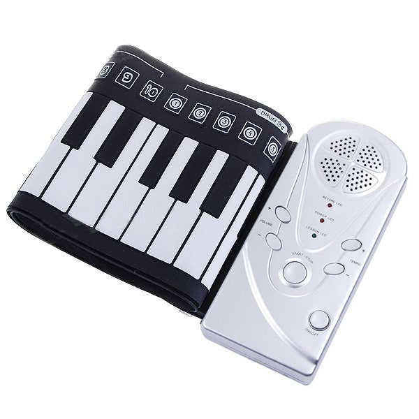便攜式49鍵鋼琴軟鍵盤, 49 Standard Keys  White