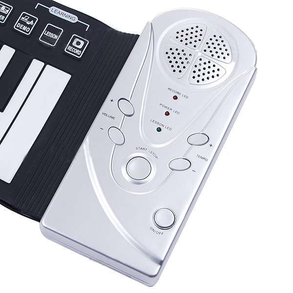 便攜式49鍵鋼琴軟鍵盤, 49 Standard Keys  White