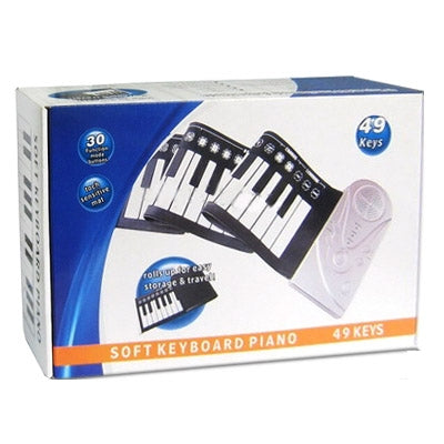 便攜式49鍵鋼琴軟鍵盤, 49 Standard Keys  White