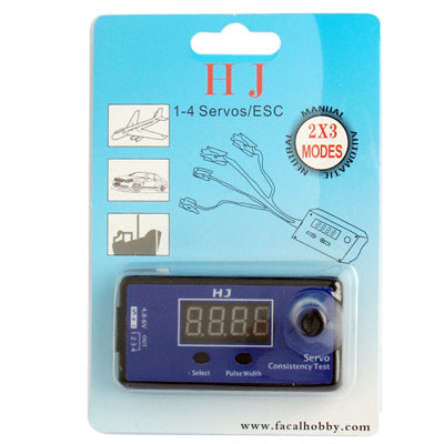 HJ多功能數子 / 模擬 / 舵機測試儀, HJ Digital Servo Tester