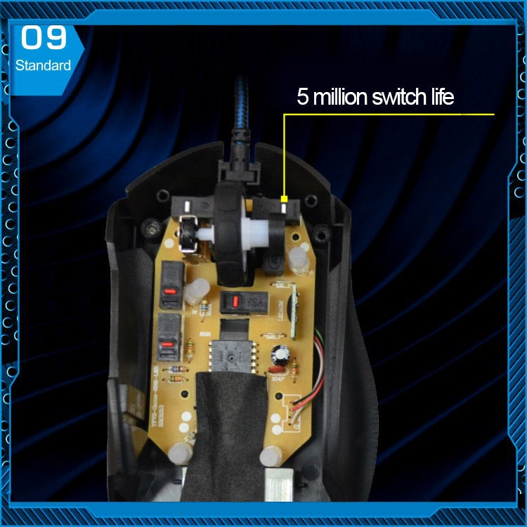 追光豹-T7 USB有線電腦鼠標 3檔切換3色光切換