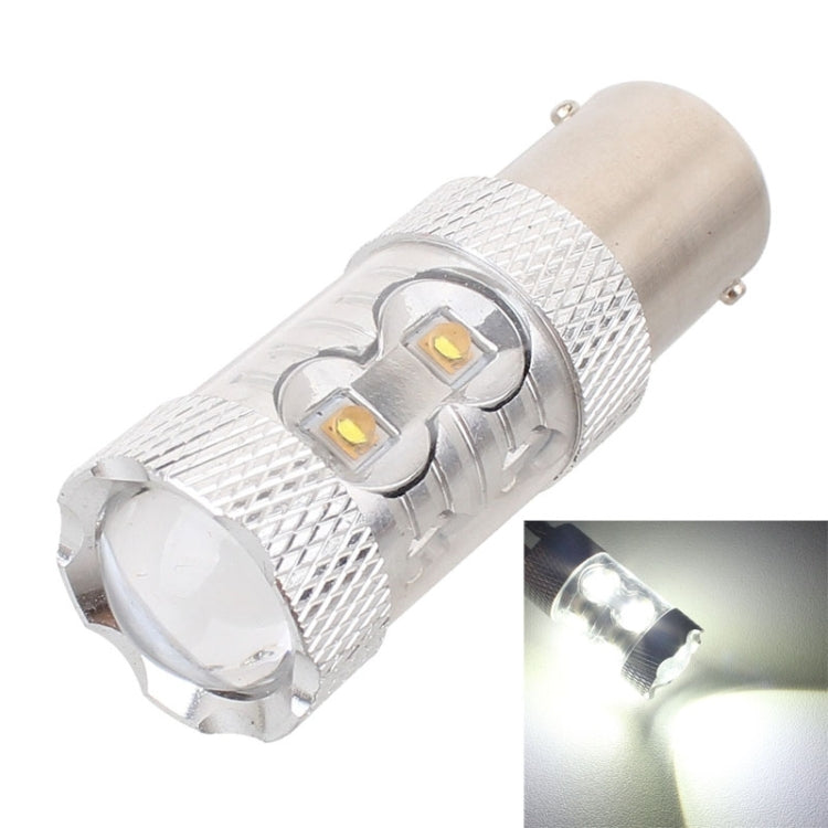 1156/BA15S 50W 750流明 色溫6500K 10-3535-LEDs 白光 汽車倒車燈/轉向燈 ,帶恆流 DC12-24V
