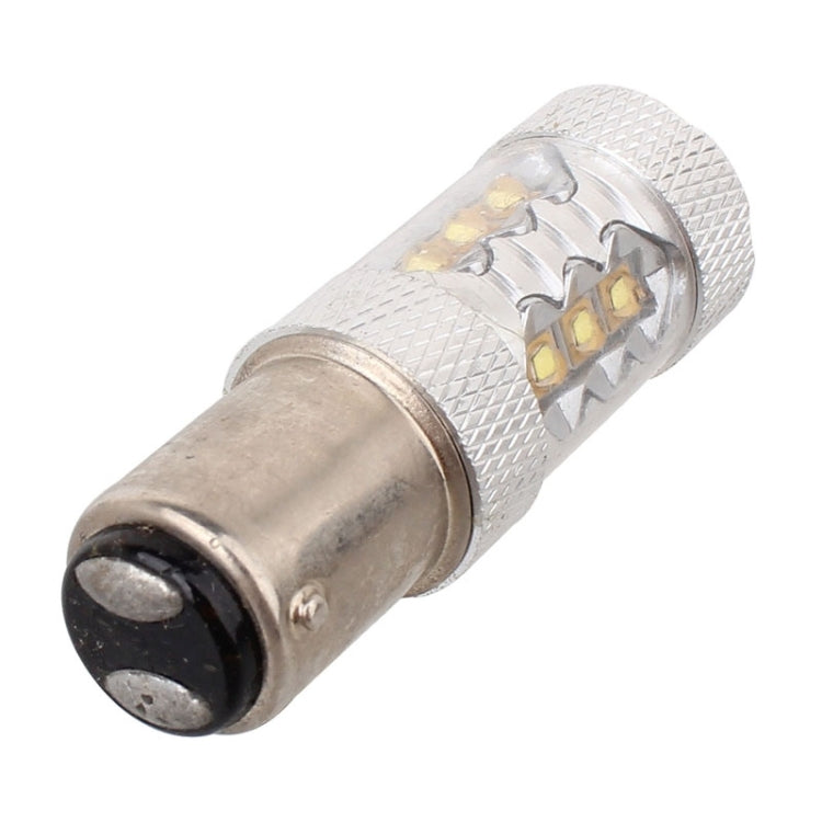 1157/BAY15D 80W 800流明 色溫6500K 16-3535-LEDs 白光 汽車剎車燈 ,帶恆流 DC12-24V