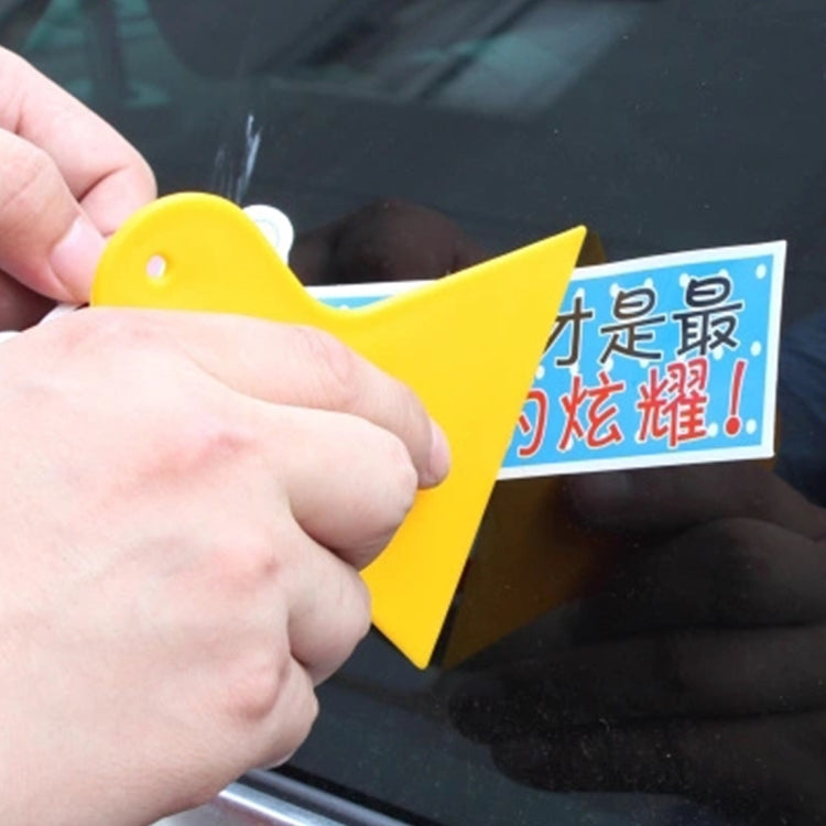 KANEED 汽車貼膜工具黃色耐溫小刮板 碳纖維專用刮板 尺寸: 11cm x 9.5cm, 10個一賣