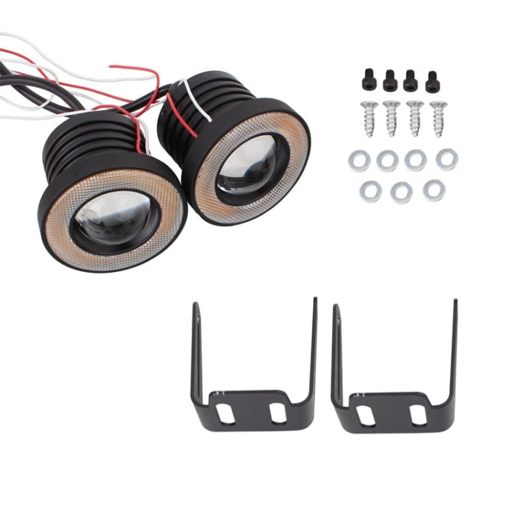 10W 2.5英寸 900流明 6500K 貓頭鷹 鷹眼 汽車 霧燈 天使眼 白光+黃光  DC 12V 線長20cm