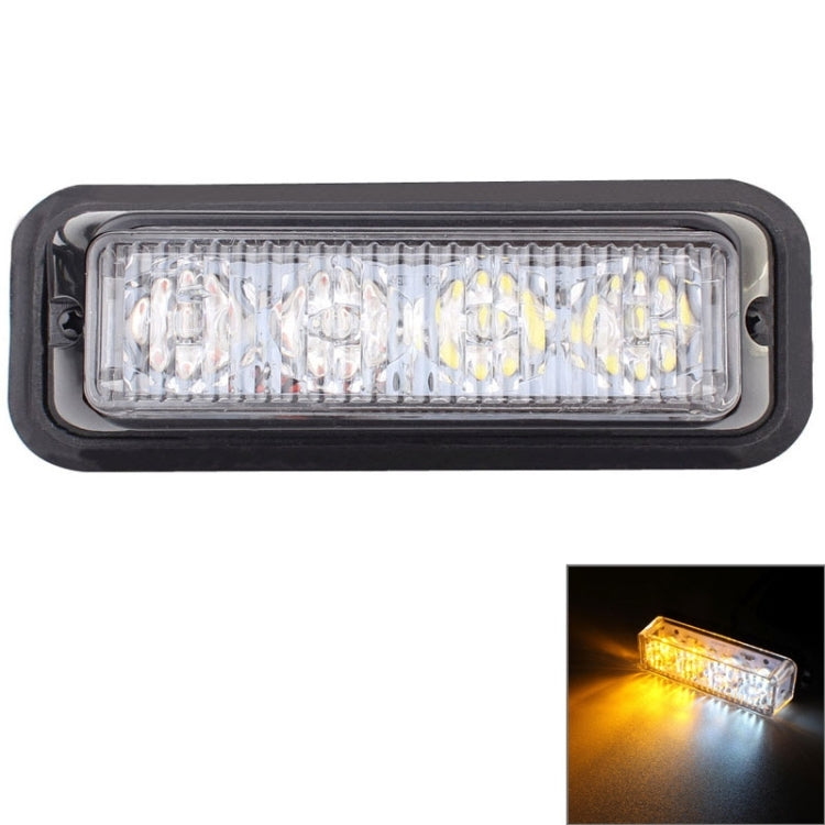12W 720流明 6500K 波長635納米 4-LED  接線頻閃汽車警示燈 DC12-24V 線長：95厘米