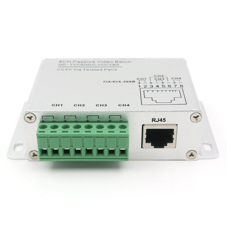 雙絞線4通道無源視頻巴倫收發器