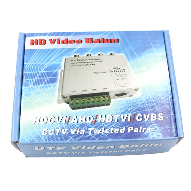 雙絞線4通道無源視頻巴倫收發器