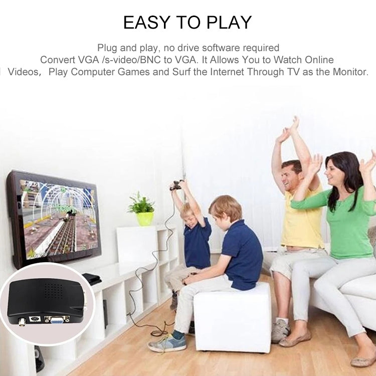 S-Video / BNC 到 VGA 信號轉換器