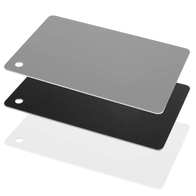 三合一 黑白灰色彩平衡工具,適用於任何數碼相機, 尺寸: 17.5cm x 12cm 大號