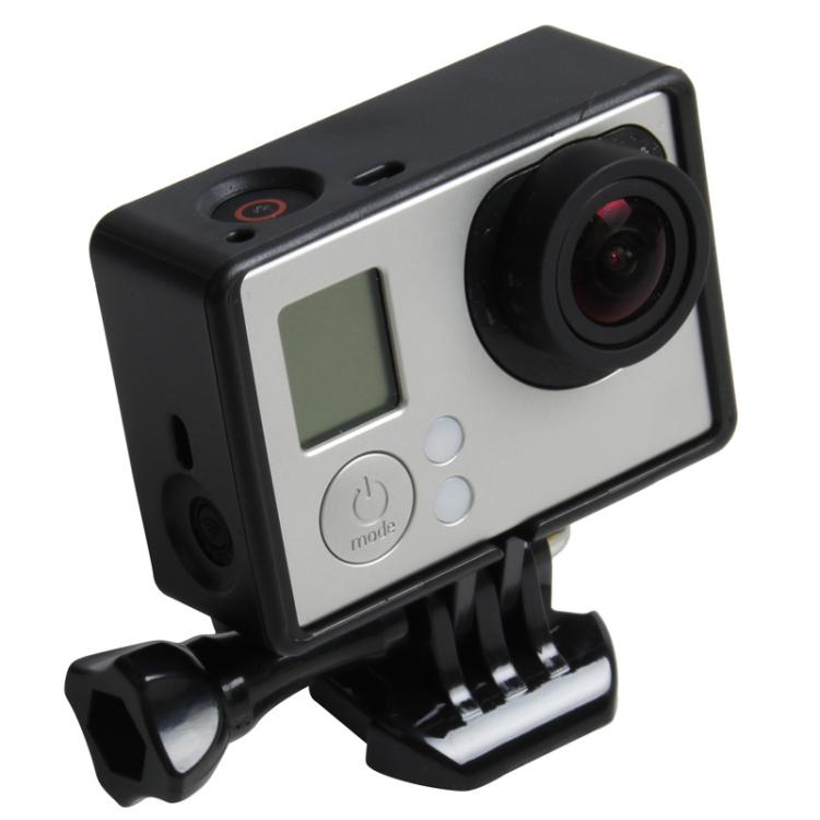 GoPro HERO4 /3+ /3  機身保護邊框包括黑色三腳架底座+長螺絲+保護框, HR191