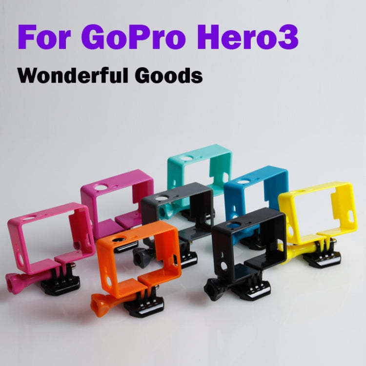 GoPro HERO4 /3+ /3  機身保護邊框包括黑色三腳架底座+長螺絲+保護框, HR191