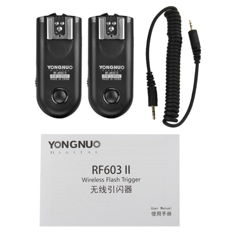 永諾 RF603C II 無線引閃器 2隻裝 帶C1接頭線