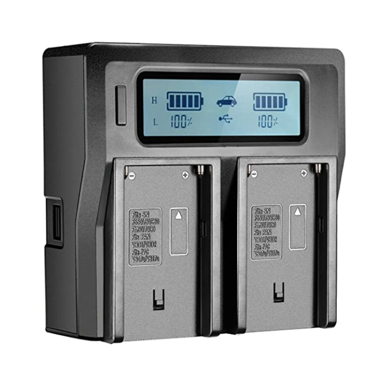 適用於索尼BP-U30&#160;U60&#160;U90電池座充帶显示屏 &#160;EX260&#160;EX280&#160;FS7雙充充電器&#160;