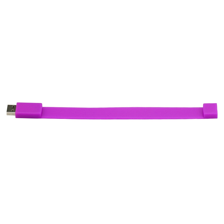 2GB USB 2.0硅膠手鏈U盤, 2GB (Purple)