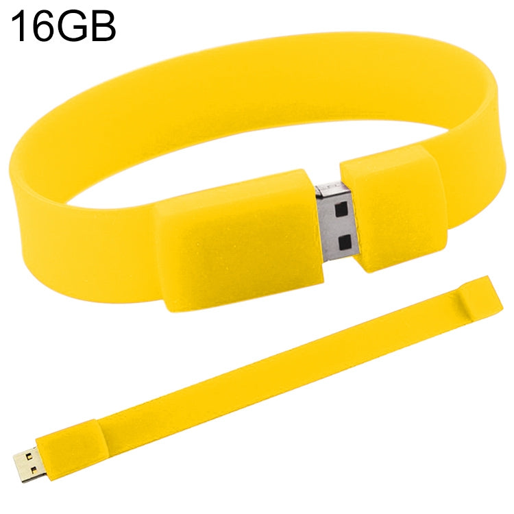 16GB USB 2.0硅膠手鏈U盤, 16GB