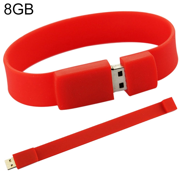 8GB USB 2.0硅膠手鏈U盤, 8GB