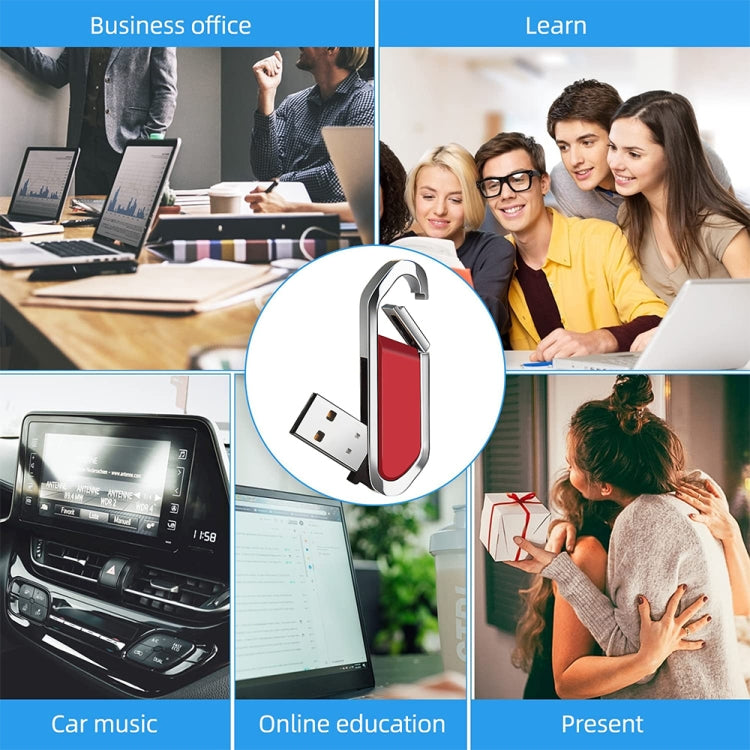 8GB金屬鑰匙扣 2.0 U盤 紅色