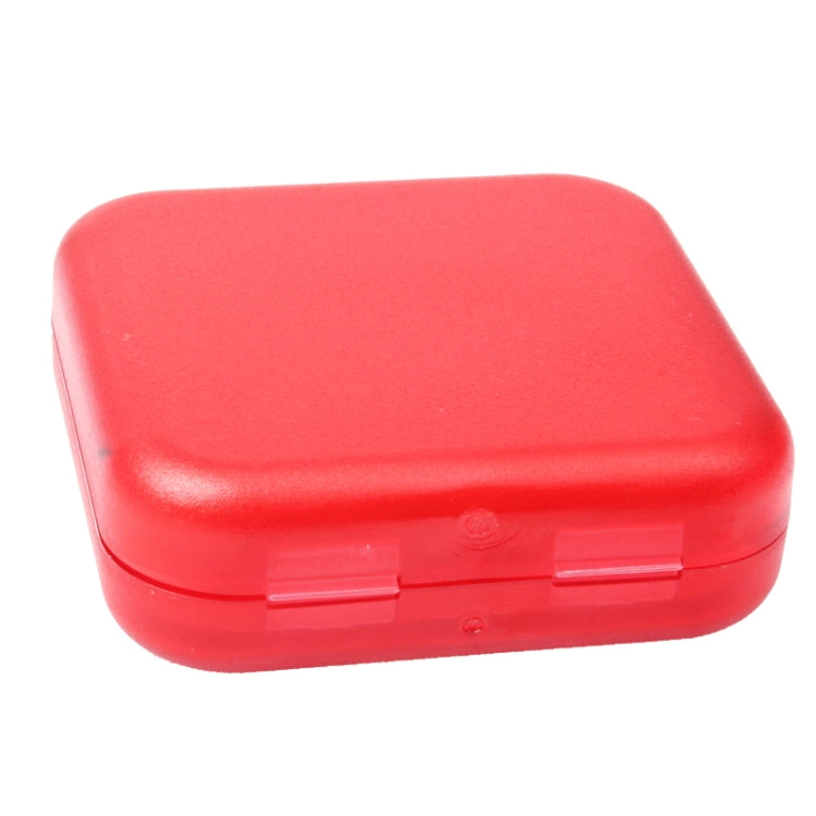 10 PCS 4 Compartments Portable Plastic Cross Pills Medicine Storage Box