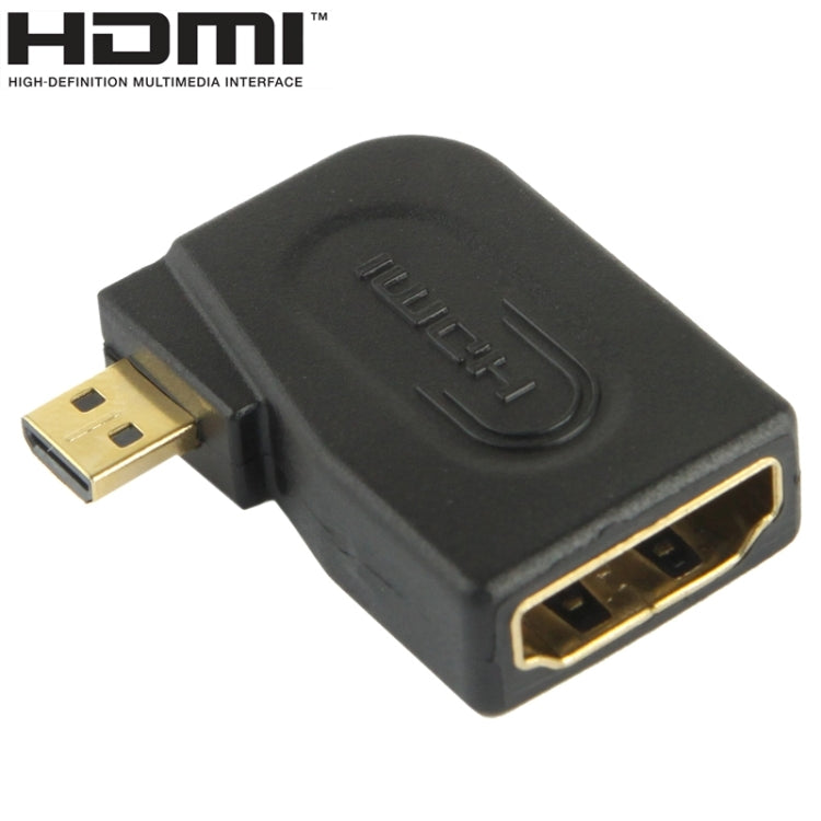 Micro HDMI 公頭 轉 HDMI 母頭, 90度角