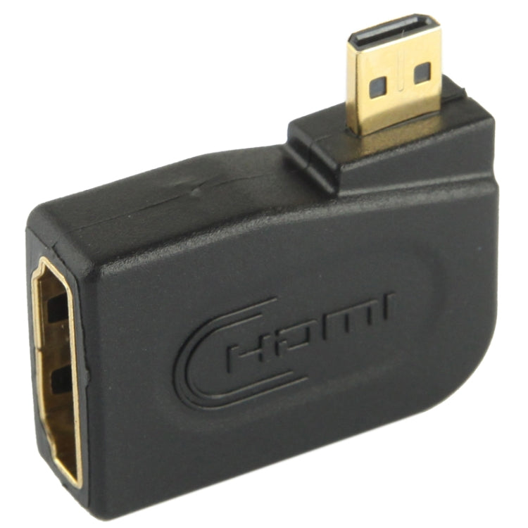 Micro HDMI 公頭 轉 HDMI 母頭, 90度角