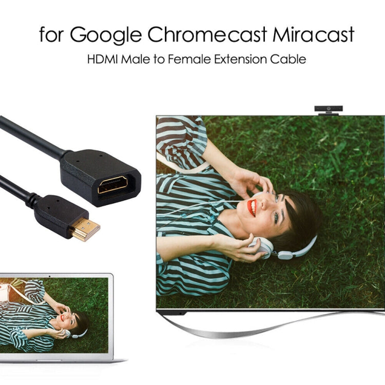 HDMI 公對母頭AM-AF 短線，長度：10cm