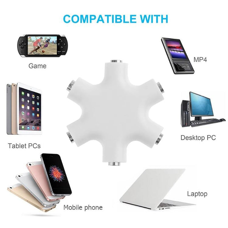 3.5mm音頻適配器, 6個母頭