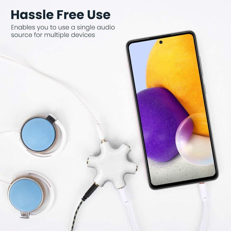 3.5mm音頻適配器, 6個母頭, 配音頻線