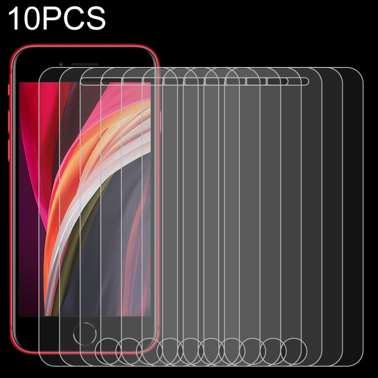 10 PCS 適用於蘋果iPhone SE / 5 / 5S / 5C 0.26mm厚度 9H表面硬度 2.5D弧邊 鋼化玻璃保護膜