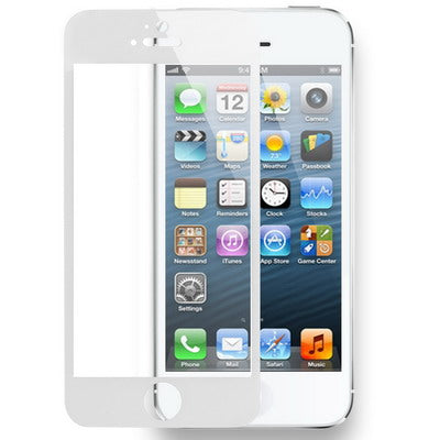 適用於iPhone 5 & 5S & 5C 鋼化玻璃保護膜 絲印大邊