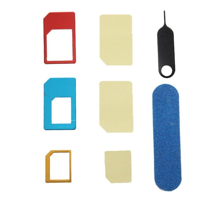 適用於iPhone 5 & 5S, 適用於iPhone 4 & 4S 取卡器+Nano SIM 卡轉Micro Sim卡+ Nano SIM 卡轉StandardSim卡適配器, 帶雙面膠