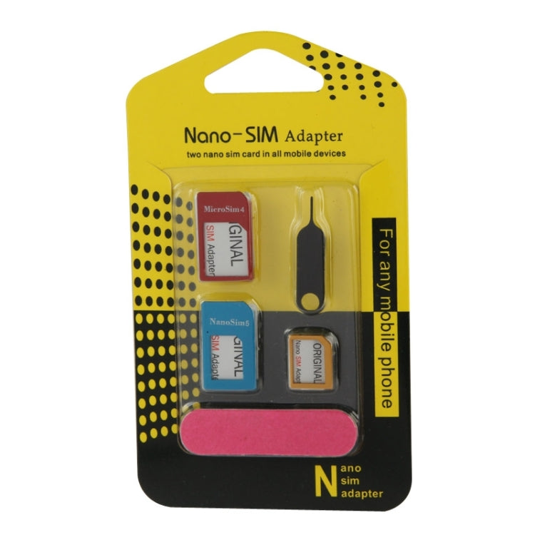 適用於iPhone 5 & 5S, 適用於iPhone 4 & 4S 取卡器+Nano SIM 卡轉Micro Sim卡+ Nano SIM 卡轉StandardSim卡適配器, 帶雙面膠