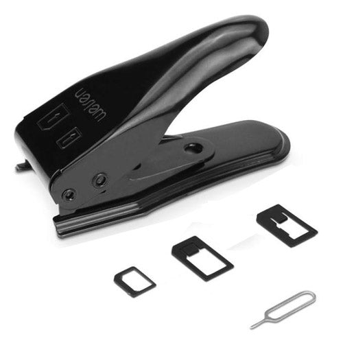 適用於適用於蘋果和安卓機型  雙口Nano Sim Cutter剪卡器, 配Nano / Micro / Standard SIM卡適配器+取卡針工具